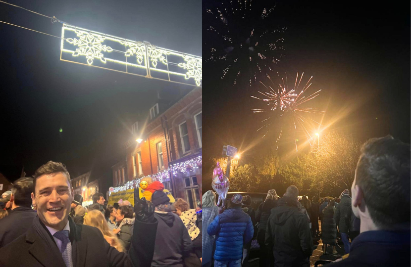 Hinckley lights switch on