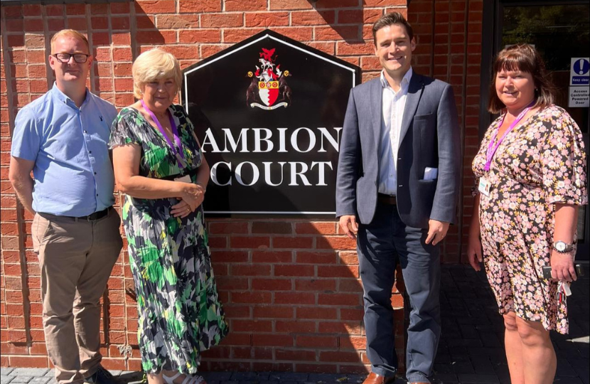 Dr Luke Evans MP visits Ambion Court