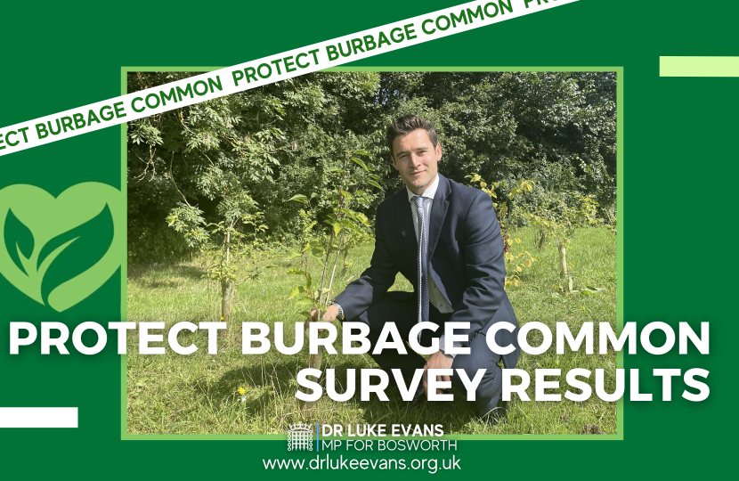 Dr Luke Evans MP releases results of Protect Burbage Common survey