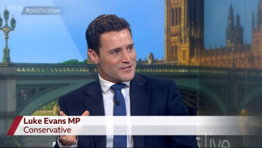 Dr Luke Evans MP on Politics Live