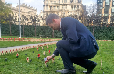 Bosworth poppy tribute in Remembrance Garden