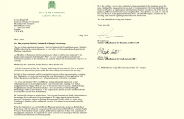Letter from Dr Luke Evans MP and Alberto Costa MP